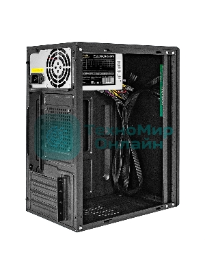 Компьютерный корпус Minitower ExeGate BAA-408-AAA450 (mATX, БП AAA450 с вент. 8см, 2хUSB, HD Audio, черный)