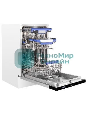 Посудомоечная машина Maunfeld MLP45230 Light Beam, белый, 44.8 см, 10 компл., 47 дБ, класс A++