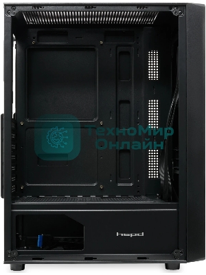 Компьютерный корпус без блока питания HSPD M530, Mesh Mid Tower, Black, TG, 0.4 SPCC, no fans ATX, mATX, mITX 155/290/200mm 2x2.5