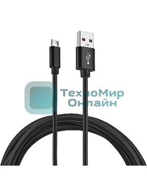 Кабель KingPrice KP-microUSB-2.4A-1.5m USB (m)-micro USB (m) 1.5м черный