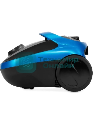 Пылесос Hyundai HYV-B1550 синий/черный, 250/1800 Вт, уборка сухая, пылесборник мешок, 1.5 л (в компл.:1мешок)