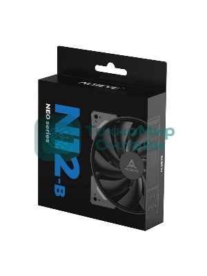 Вентилятор для корпуса Alseye N12-B черный, 120 мм, 1800 об/мин, 37.8 дБ, 4 pin