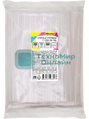 Клеевые стержни Silwerhof 11-200-26-TRA дл.200мм D11мм прозрачный упак:26шт