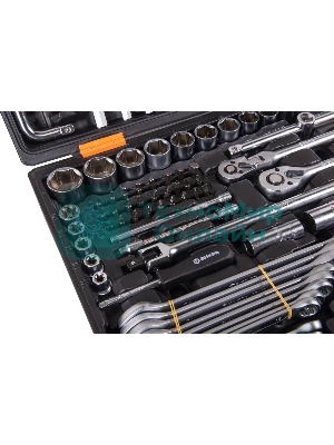 Набор инструментов ВИХРЬ 1/2, 1/4, CrV, в кейсе 142 предмета 73/6/7/13