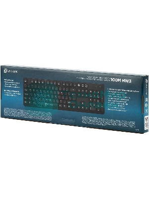 Клавиатура Oklick 100M HW3 проводная, USB Type-A, чёрный