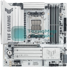 Материнская плата Asus TUF GAMING B850M-PLUS WIFI7 W, AM5, AMD B850, 4xDDR5, 4xSATA, 3xM.2, 1xPCIe 5.0 x16, 1xPCIe 3.0 x1, 1xDP, 1xHDMI, 1x2.5Gb LAN, Wi-Fi 7, Bluetooth 5.4, 1xUSB-C 20Gbps, 3xUSB-A 10Gbps, 4xUSB-A 5Gbps, 4xUSB-A 2.0, 5x3.5 мм, 7.1, mATX