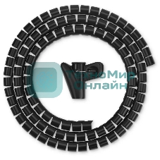 Кабельный органайзер Buro Spiral Hose 15x1500мм черный