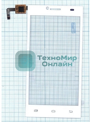 Сенсорное стекло (тачскрин) для DNS S4509, белое
