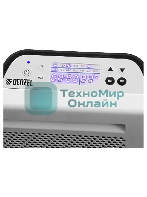 Конвектор электрический гибридный Denzel HybridX-1000 белый, 1000 Вт, 20 м2, термостат, дисплей