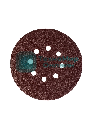 Круг шлифовальный PATRIOT на липучке, 150 мм, 8 отверстий, Р60, 5 шт