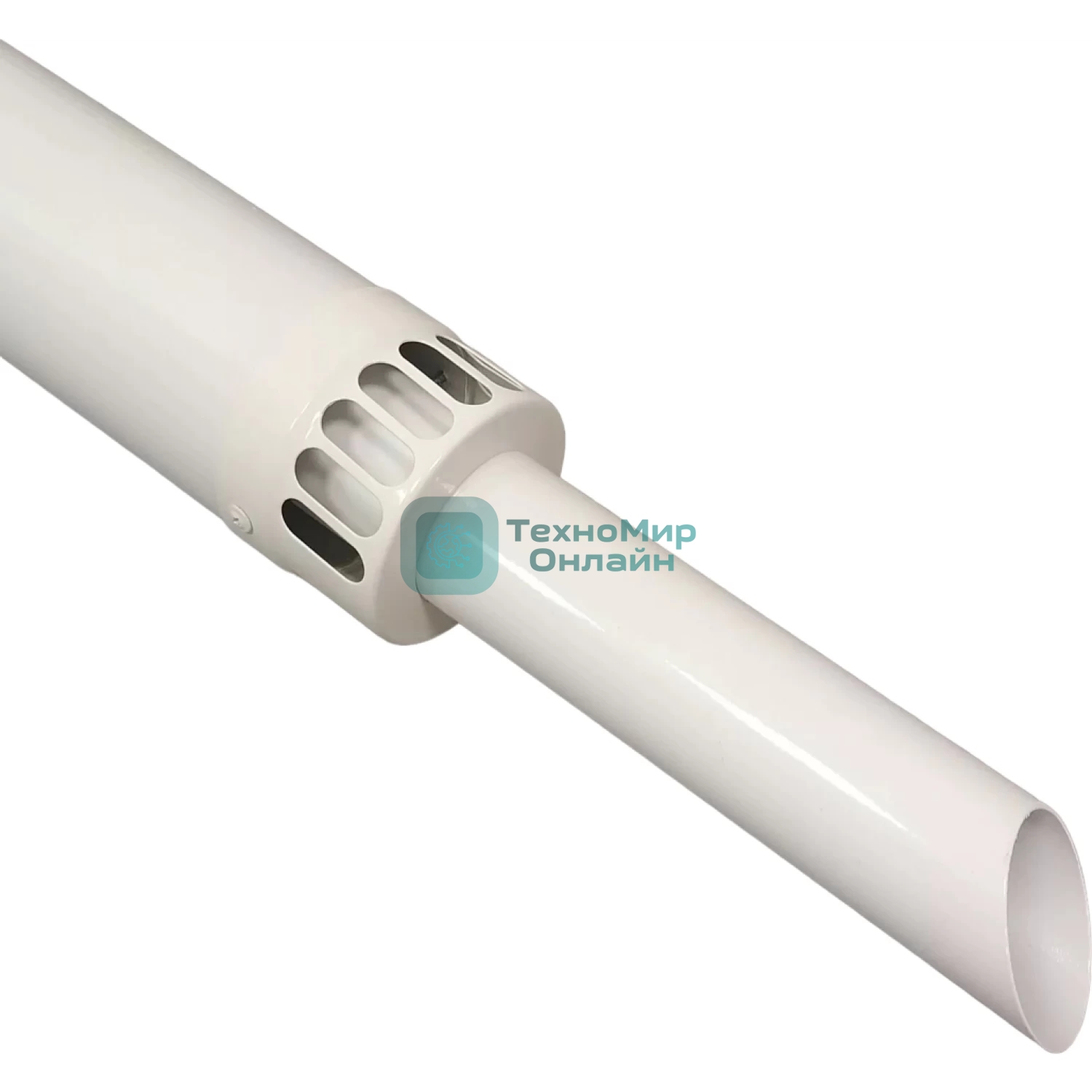 Труба коаксиальная с наконечником d 60-100 мм 1000 мм выступ дымовой трубы 250 мм, антиоблединительное исполнение