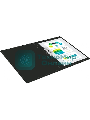 Папка с металлическим зажимом Silwerhof Eco A4, пластик, 0.5мм, черный