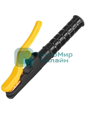 Сварочное оборудование Deli Электрододержатель Deli DL23500A 500гр, макс. сила тока 500A, длина 295мм, диаметр электрода 6,3-10мм, площадь поперечного сечения кабеля 70-95 кв.мм