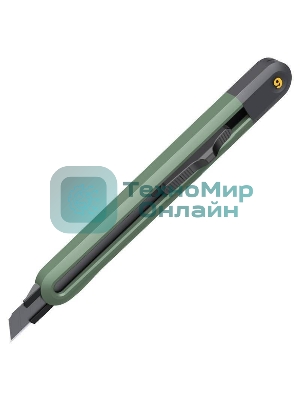 Технический нож Home Series Green Deli HT4009L ширина лезвия 9мм, эксклюзивный дизайн, корпус из высококачественного софттач пластика