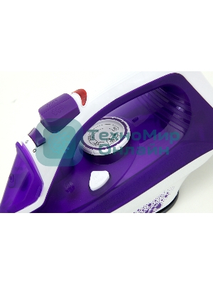 Утюг Econ ECO-BI2201 белый/фиолетовый, 2200 Вт, 40 г/мин, 120 г/мин, 300 мл