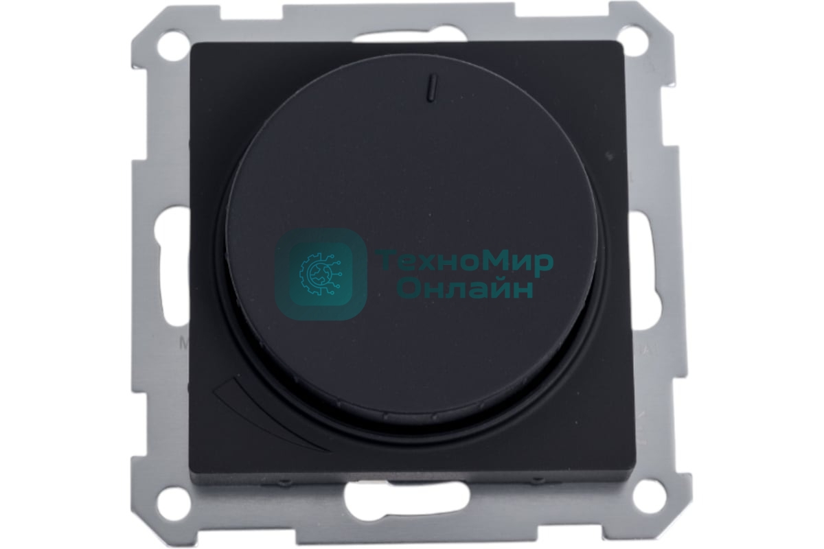 Светорегулятор (диммер) SE AtlasDesign карбон, повор-нажим, LED, RC, 400 Вт, мех.