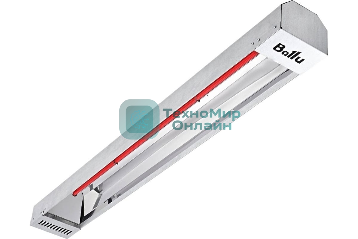 Обогреватель инфракрасный Ballu BIH-T2-1.5 серый, 1500 Вт, 15 м2