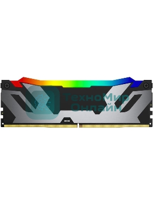 Оперативная память Kingston Fury Renegade, DDR5, 48Gb (1x48GB), 6400MHz, CL32, DIMM, с радиатором, RGB, серебристый/черный