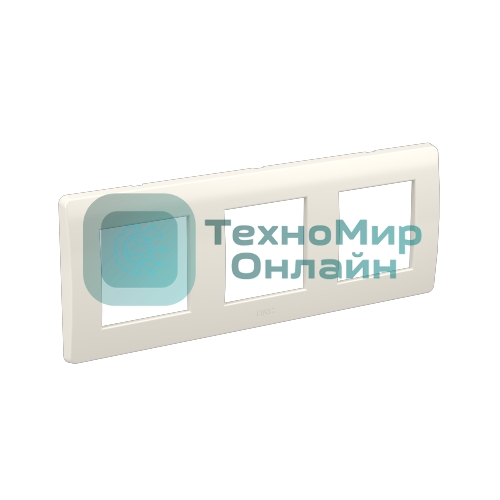 Рамка трехместная DKC Brava 75013W 2+2+2 модуля, белая