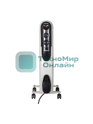 Обогреватель масляный EUROLUX ОМПТ-EU-7Н (7 секций) белый, 1500 Вт, 20 м2, термостат 67/3/18