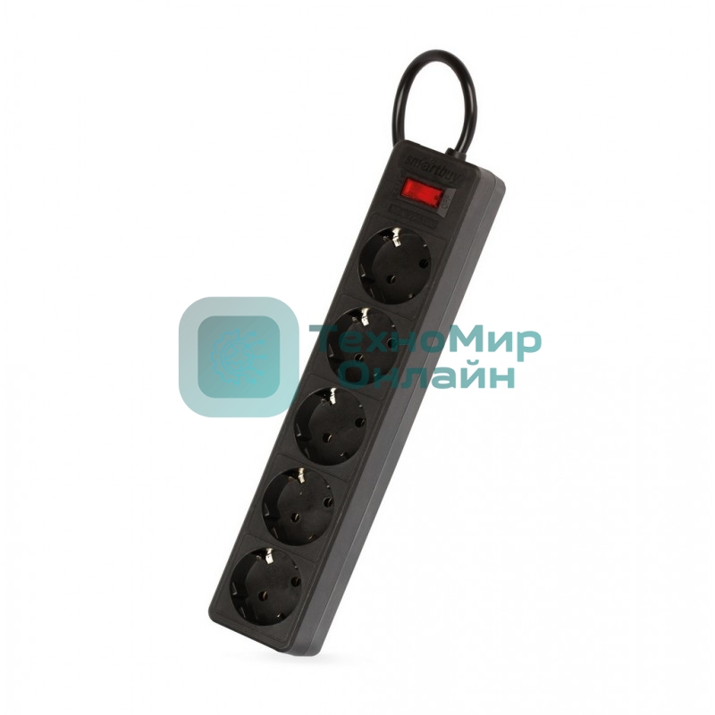 Сетевой фильтр Smartbuy (SBSP-30-K) - 5 роз х 3 м - черный