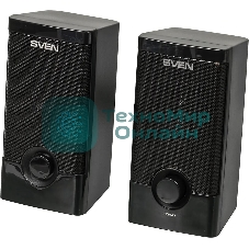 Колонки SVEN 318 черный USB-порт ПК, ноутбука или адаптер 5V DC