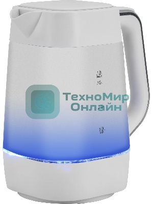 Чайник электрический Vitek VT-WK1058 1.7л. 2200Вт белый корпус: стекло/пластик