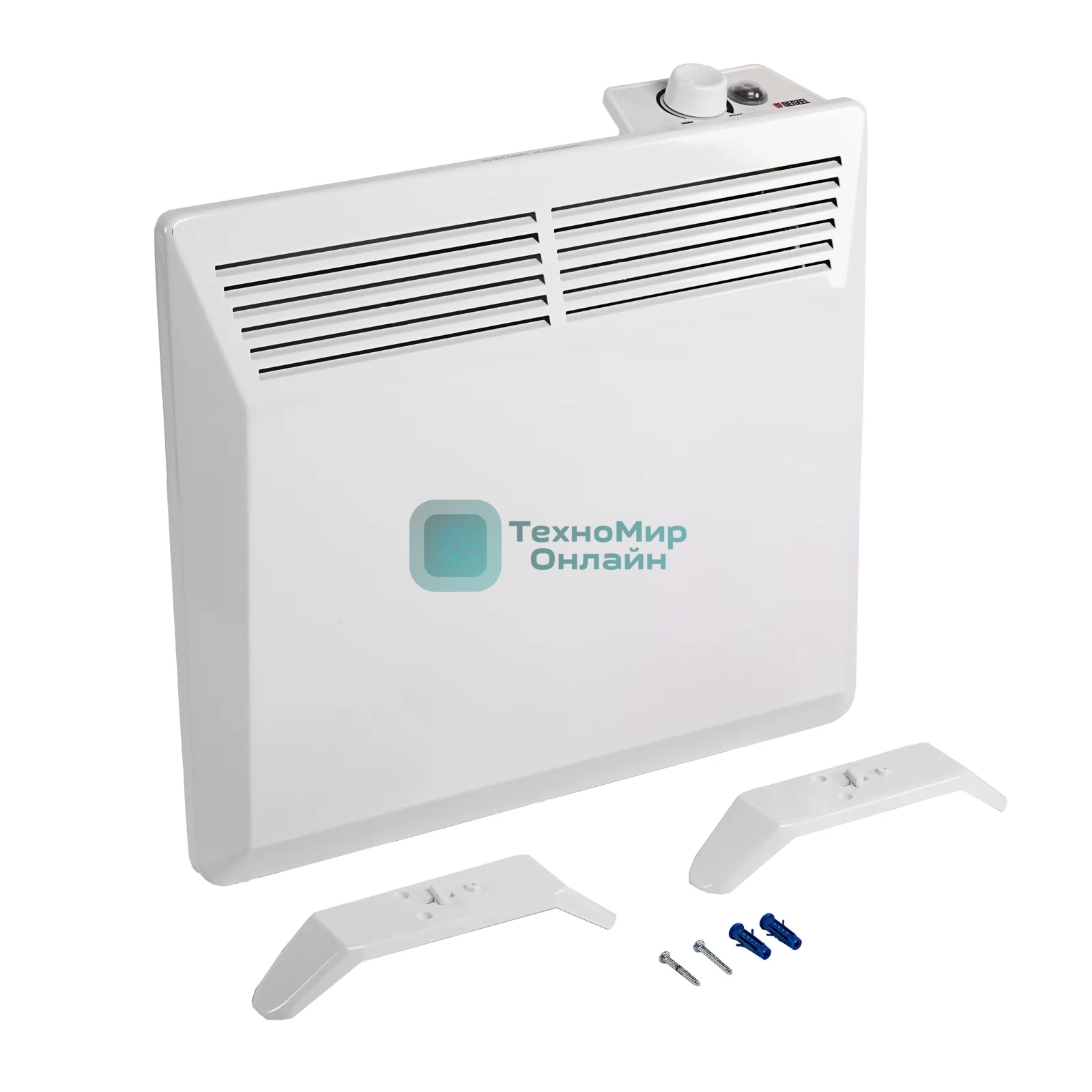 Конвектор Denzel XCE-1000 белый, 1000 Вт, 15 м2, термостат