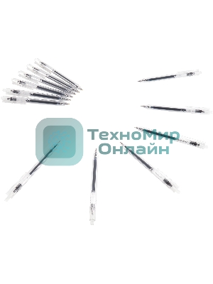 Набор ручек гелевых автоматических Silwerhof NG Standart, d=0.5мм, синие чернила, коробка картонная (12шт)