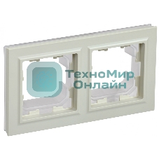Рамка 2-местная IEK BRITE РУ-2-БрКр-44 IP44 бежевый