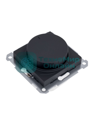 Светорегулятор (диммер) SE AtlasDesign карбон, повор-нажим, LED, RC, 400 Вт, мех.