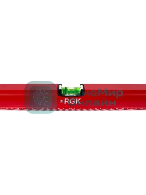 Уровень RGK U6060 пузырьковый 2глаз. магнит. красный (777858)