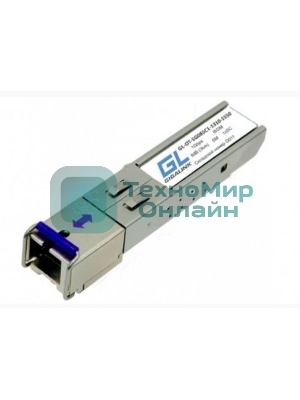 Модуль SFP GIGALINK GL-OT-SG06SC1-1550-1310-B, WDM, 155Mb/1,25Gb/s одно волокно SM, SC, Tx:1550/Rx:1310 нм, 6 дБ до 3 км