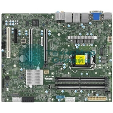Материнская плата Supermicro MBD-X12SCA-F-B W-1200 CPU, 4 DIMM slots, Intel W480 controller for 4 SATA3 (6 Gbps) ports, RAID 0,1,5,10, 1 PCIe 3.0 x4, 2 PCIe 3.0 x16 slots, bulk