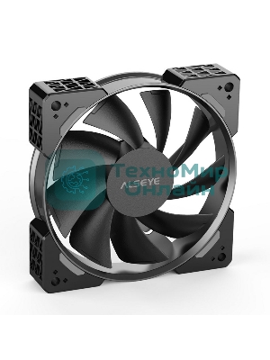 Вентилятор для корпуса Alseye N12-B черный, 120 мм, 1800 об/мин, 37.8 дБ, 4 pin