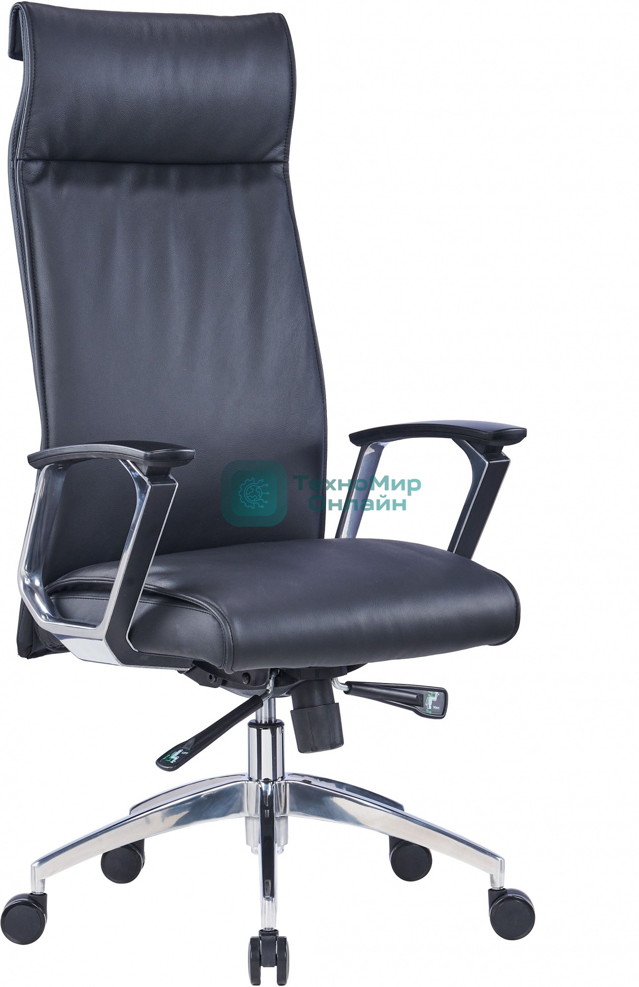 Кресло руководителя Cactus CS-LBK-BARSELONA кожа, крестов. алюминий