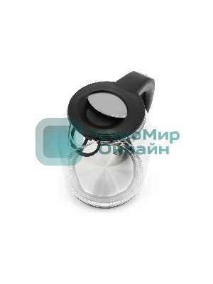 Чайник электрический Atlanta ATH-2532 черн, стекло Стекло, 1.7 л, 2200 Вт, ЦИФРОВОЙ КОНТРОЛЛЕР ТЕМПЕРАТУРЫ НА РУЧКЕ, черный, температурная иллюминация, защита от перегрева без воды.