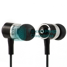 Проводные наушники Sven E-10 BK черный, внутриканальные, Jack 3.5 мм