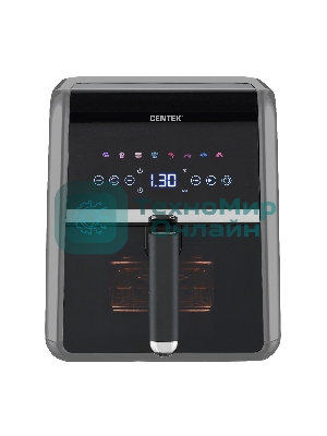 Аэрогриль Centek CT-3189 серый, 1500 Вт, 5 л, сенсор, 8 программ