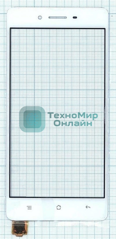 Сенсорное стекло (тачскрин) для OPPO F1, белое