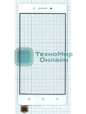 Сенсорное стекло (тачскрин) для OPPO F1, белое