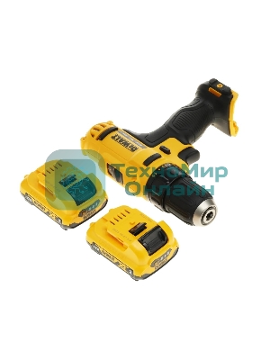 Дрель-шуруповерт DeWalt DCD710D2-QW, 10,8 В, 2 Ач, 24 Нм, щеточный