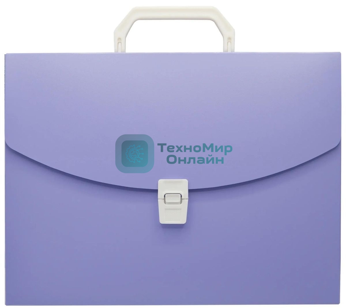 Папка-портфель Бюрократ Pastel PASTPP01VIO 1 отделение, A4, пластик, 0.7мм, фиолетовый