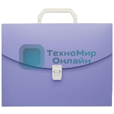 Папка-портфель Бюрократ Pastel PASTPP01VIO 1 отделение, A4, пластик, 0.7мм, фиолетовый