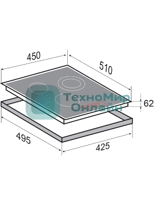 Индукционная варочная панель Zigmund & Shtain CI 35.4 B независимая, черный