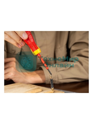 Диэлектрическая крестовая отвертка Deli DL513060 PH0х60 мм сталь Cr-V, сертификат VDE для работ под напряжением до 1000 В