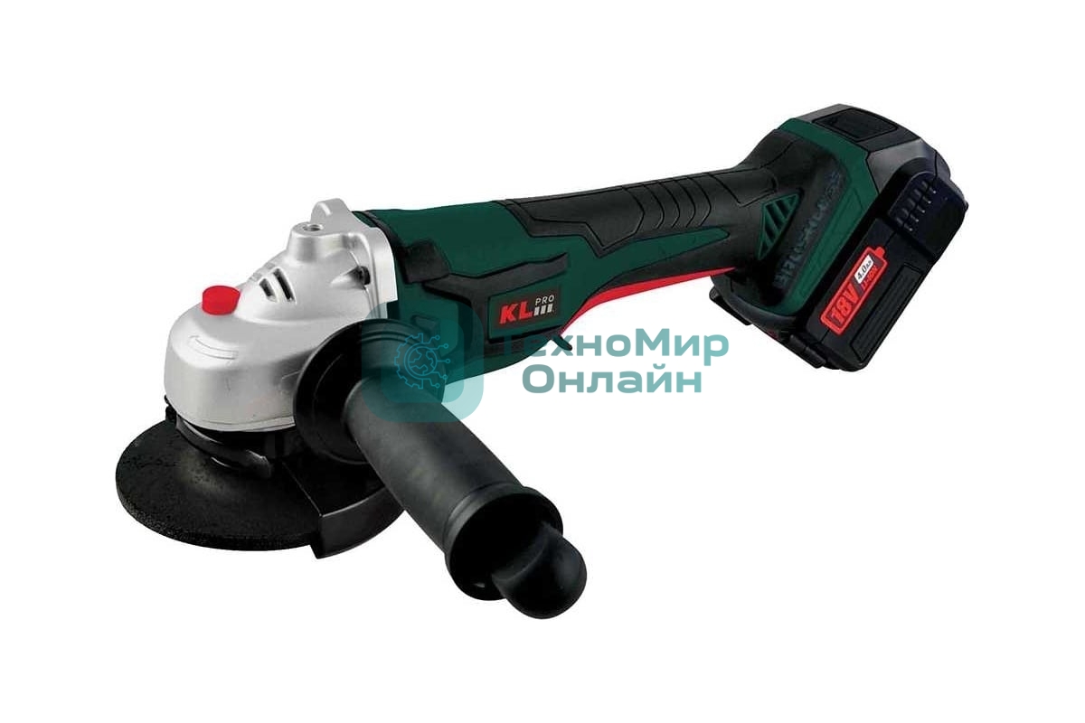 Угловая шлифовальная машина бесщеточная KLPRO KLAT18B-50 (18 В/5,0 А·ч)