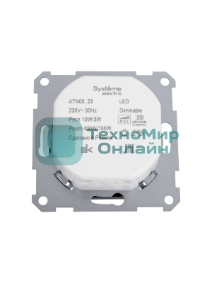 Светорегулятор (диммер) SE AtlasDesign карбон, повор-нажим, LED, RC, 400 Вт, мех.