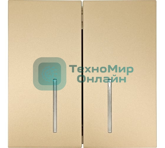 Выключатель LEZARD 704-3688-112QC 2-кл. с индик. СП ZIMA IP20 10А безвинт. зажим, зол.