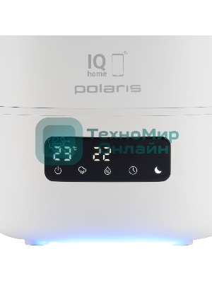 Увлажнитель воздуха Polaris PUH 8080 WIFI IQ HOME белый, 75 м², 8 л, гигростат, управление со смартфона